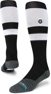 �X�^���X ���f�B�[�X �A���_�[�E�F�A �C�� Stance Adult Stripe On-Field Baseball Socks Black White �z���C�g
