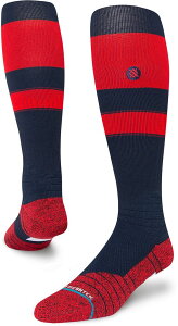 �X�^���X ���f�B�[�X �A���_�[�E�F�A �C�� Stance Adult Stripe On-Field Baseball Socks Navy/Red �l�C�r�[
