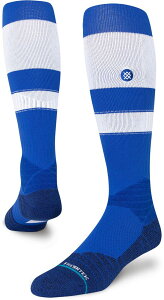 �X�^���X ���f�B�[�X �A���_�[�E�F�A �C�� Stance Adult Stripe On-Field Baseball Socks White/Blue �z���C�g