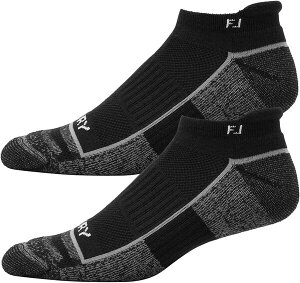 �t�b�g�W���C �����Y �A���_�[�E�F�A �C�� FootJoy Men's ProDry Roll Tab XL Golf Socks ? 2 Pack Black �u���b�N