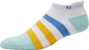 yz tbgWC fB[X C A_[EFA FootJoy Women's ProDry Roll Tab Golf Socks White/Green/Yellow