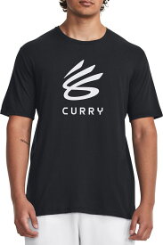 【送料無料】 アンダーアーマー メンズ Tシャツ トップス Under Armour Men's Curry Branded Short Sleeve Graphic T-Shirt Black/White