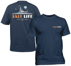 【送料無料】 ソルトライフ メンズ Tシャツ トップス Salt Life Men's A Day In The Life T-Shirt WASHED NAVY