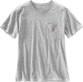 【送料無料】 カーハート レディース シャツ トップス Carhartt Women's WK87 Workwear Pocket SS T-Shirt Heather Gray