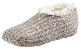 【送料無料】 ノースイースト レディース 靴下 アンダーウェア Northeast Outfitters Women's Cozy Cabin Ribbed Slipper Socks Taupe