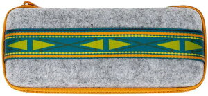 �`�����X �����Y �A�N�Z�T���[ �T���O���X�E�A�C�E�F�A Chums Upcycled Felt Sunglasses Case Grey/Orange �O���[