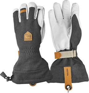 �w�X�g�� �����Y �A�N�Z�T���[ ��� ���U�[ Hestra Men's Army Leather Patrol Gauntlet Gloves Charcoal �`���R�[��