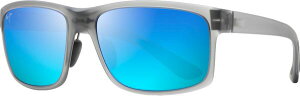 yz }ECW Y TOXEACEFA ANZT[ Maui Jim Pokowai Arch Polarized Rectangular Sunglasses Translucent Matte Grey