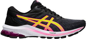 yz AVbNX fB[X Xj[J[ jOV[Y V[Y ASICS Women's GT-1000 10 Running Shoes Black/Pink