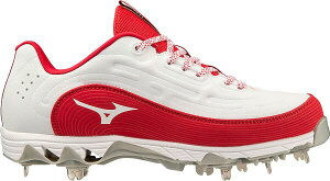 ~Ym fB[X V[Y Xj[J[ Mizuno Women's 9-Spike Swift 8 Metal Fastpitch Softball Cleats White/Red zCg