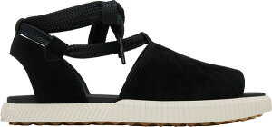 �\���� ���f�B�[�X �V���[�Y �T���_�� SOREL Women's Out 'N About Streetworks Drille Flat Sandals Black/Chalk �`���[�N