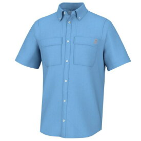 【送料無料】 フック メンズ シャツ トップス HUK Men's Back Draft Short Sleeve Shirt Marolina Blue