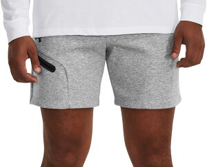 yz A_[A[}[ Y n[tpcEV[c {gX Under Armour Men's Unstoppable Fleece Shorts Mod Gray/Black