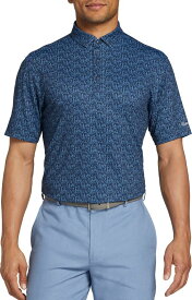 【送料無料】 ウォルターヘーゲン メンズ ポロシャツ トップス Walter Hagen Men's P11 Naples Printed Short Sleeve Golf Polo Naples Navy/Soft Blue