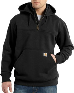 �J�[�n�[�g �����Y �A�E�^�[ �p�[�J�[�E�X�E�F�b�g Carhartt Men's Paxton Heavyweight Mock Zip Hoodie Black �u���b�N