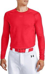 yz A_[A[}[ Y Vc gbvX Under Armour Men's Baseball ColdGearR Long Sleeve Shirt Red