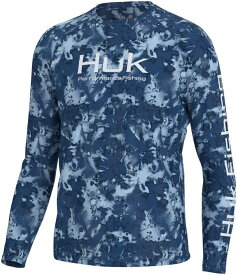 【送料無料】 フック メンズ Tシャツ トップス Huk Men's Pursuit Crew Fin Flats Short Sleeve T-Shirt Set Sail