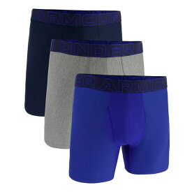 【送料無料】 アンダーアーマー メンズ ボクサーパンツ アンダーウェア Under Armour Men's Performance Tech 6" Boxer Briefs 3 Pack Royal/Steel/Midnight Navy