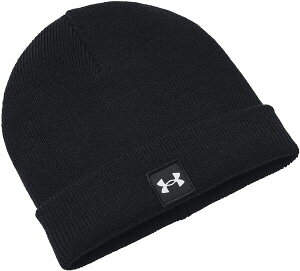 yz A_[A[}[ Y Xq jbgLbv ANZT[ Under Armour Men's Halftime Shallow Cuff Beanie Black/White