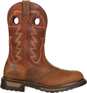 ���b�L�[ �����Y �V���[�Y �u�[�c�E���C���u�[�c Rocky Men's Original Ride Branson Saddle 11 �h Waterproof Western Bootsaffron Brown/Ochre �u���E��