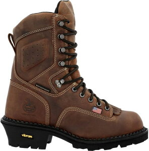 �W���[�W�A�u�[�c �����Y �V���[�Y �u�[�c�E���C���u�[�c Georgia Boots USA Logger Composite Toe Waterproof Work Boots Brown �u���E��