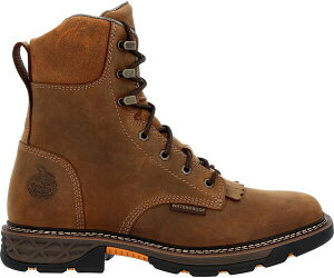 �W���[�W�A�u�[�c �����Y �V���[�Y �u�[�c�E���C���u�[�c ���[�X Georgia Boots Men's 8 Carbo-Tec FLX Lace Waterproof Work Boots Brown �u���E��
