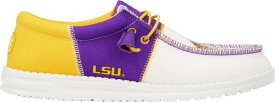 【送料無料】 ヘイデュード メンズ スニーカー シューズ Hey Dude Men's Wally Tri LSU Tigers Shoes Purple
