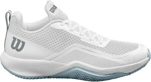 yz EB\ fB[X Xj[J[ V[Y Wilson Women's Rush Pro Lite Tennis Shoes White/Silver