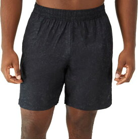 【送料無料】 チャンピオン メンズ ハーフパンツ・ショーツ 水着 Champion Men's 7'' Allover Print Woven Sport Shorts Rock Texture Black