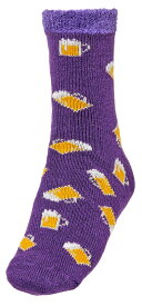 【送料無料】 ノースイースト メンズ 靴下 アンダーウェア Northeast Outfitters Men's Cozy Cabin Game Day Print Crew Socks Purple/Yellow