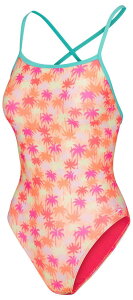 yz Xs[h fB[X ㉺Zbg  Speedo Women's Printed Double X Back One Piece Shocking Pink