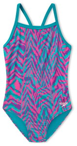 �X�s�[�h ���f�B�[�X ���� �㉺�Z�b�g �v�����g Speedo Women's Printed Propel Back One Piece Capri Breeze