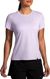 【送料無料】 ブルックス レディース Tシャツ トップス Brooks Women's Luxe Short Sleeve T-Shirt Purple Heather