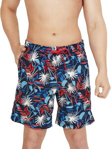 yz Xs[h Y n[tpcEV[c  Speedo Men's Traveler Palm Edge 18" Volley Shorts Red/White/Blue