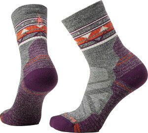 �X�}�[�g�E�[�� �����Y �A���_�[�E�F�A �C�� Smartwool Women's Hike Light Cushion Zig Zag Valley Mid Crew Socks Ash/Charcoal �`���R�[��