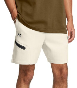 yz A_[A[}[ Y n[tpcEV[c {gX Under Armour Men's Unstoppable Fleece Shorts Summit White/Black