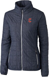Jb^[AhobN fB[X AE^[ WPbgEu] Cutter & Buck Women's Cleveland Guardians Eco Insulated Full Zipuffer Jacket