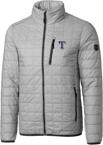 Jb^[AhobN Y AE^[ WPbgEu] Cutter & Buck Men's Texas Rangers Polished PrimaLoftR Eco Insulated Puffer Jacket