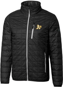 Jb^[AhobN Y AE^[ WPbgEu] Cutter & Buck Men's Oakland Athletics Eco Insulated Full Zipuffer Jacket