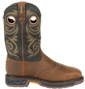 �W���[�W�A�u�[�c �����Y �V���[�Y �X�j�[�J�[ T�V���c Georgia Boots Georgia Boot Men's Carbo-Tec LT Steel Toe Waterproof Pull On Work Boot Black/Brown �u���b�N