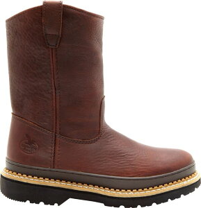 �W���[�W�A�u�[�c �����Y �V���[�Y �u�[�c�E���C���u�[�c Georgia Boots Men's Giant Pull-On 9'' Wellington Work Bootsoggy Brown �u���E��