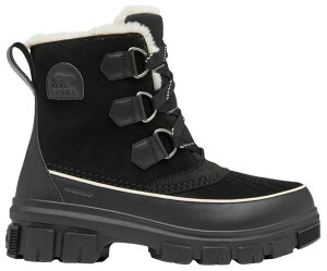 �\���� ���f�B�[�X �V���[�Y �X�j�[�J�[ �u�[�c Sorel Women's Tivoli V Waterproof Boot Black/Fawn �u���b�N