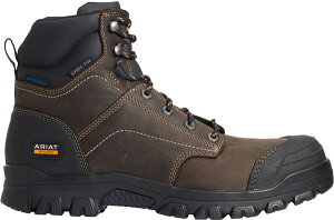 �A���A�g �����Y �V���[�Y �u�[�c�E���C���u�[�c T�V���c Ariat Men's Treadfast 6 H2O Waterproof Steel Toe Work Boots Dark Brown �u���E��