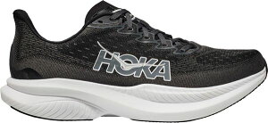 �z�J�I�l�I�l �����Y �V���[�Y �X�j�[�J�[ HOKA Men's Mach 6 Running Shoes Black/White �z���C�g