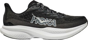 �z�J�I�l�I�l ���f�B�[�X �V���[�Y �X�j�[�J�[ HOKA Women's Mach 6 Running Shoes Black/White �z���C�g