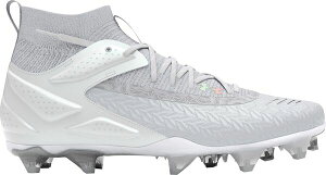 yz A_[A[}[ Y Xj[J[ V[Y Under Armour Men's Yard MT TPU Mid Baseball Cleats White/Silver