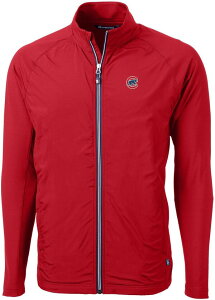 yz Jb^[AhobN Y WPbgEu] AE^[ Cutter & Buck Men's Chicago Cubs Red Eco Knit Hybrid Jacket