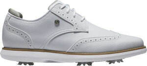 yz tbgWC fB[X Xj[J[ V[Y FootJoy Women's Wing Tip Traditions Spiked Golf Shoes White/White/White