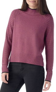 yz X}[gE[ fB[X jbgEZ[^[ AE^[ Smartwool Women's Edgewood Mock Neck Sweater Garden Pink Eggplant