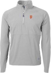 Jb^[AhobN Y AE^[ WPbgEu] jbg Cutter & Buck Men'san Francisco Giants Polished Adapt Eco Knit Hybrid 1/4 Zip Jacket